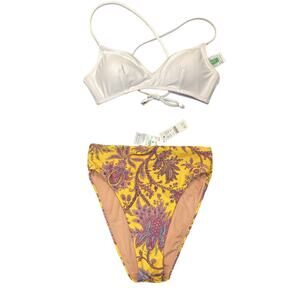 J Crew NWT High Waisted Bikini 2pc Swimsuit Set Bathing Suit Re-imagined S